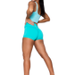 Booty Scrunch Shorts Turquoise