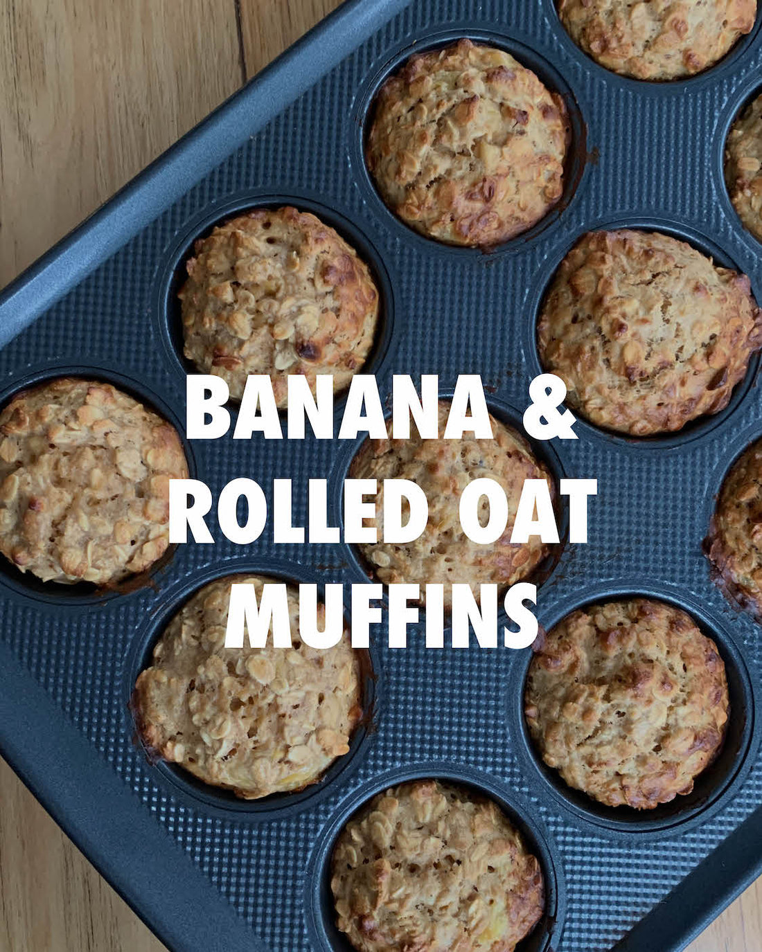 Banana & Rolled Oat Breakfast Muffins